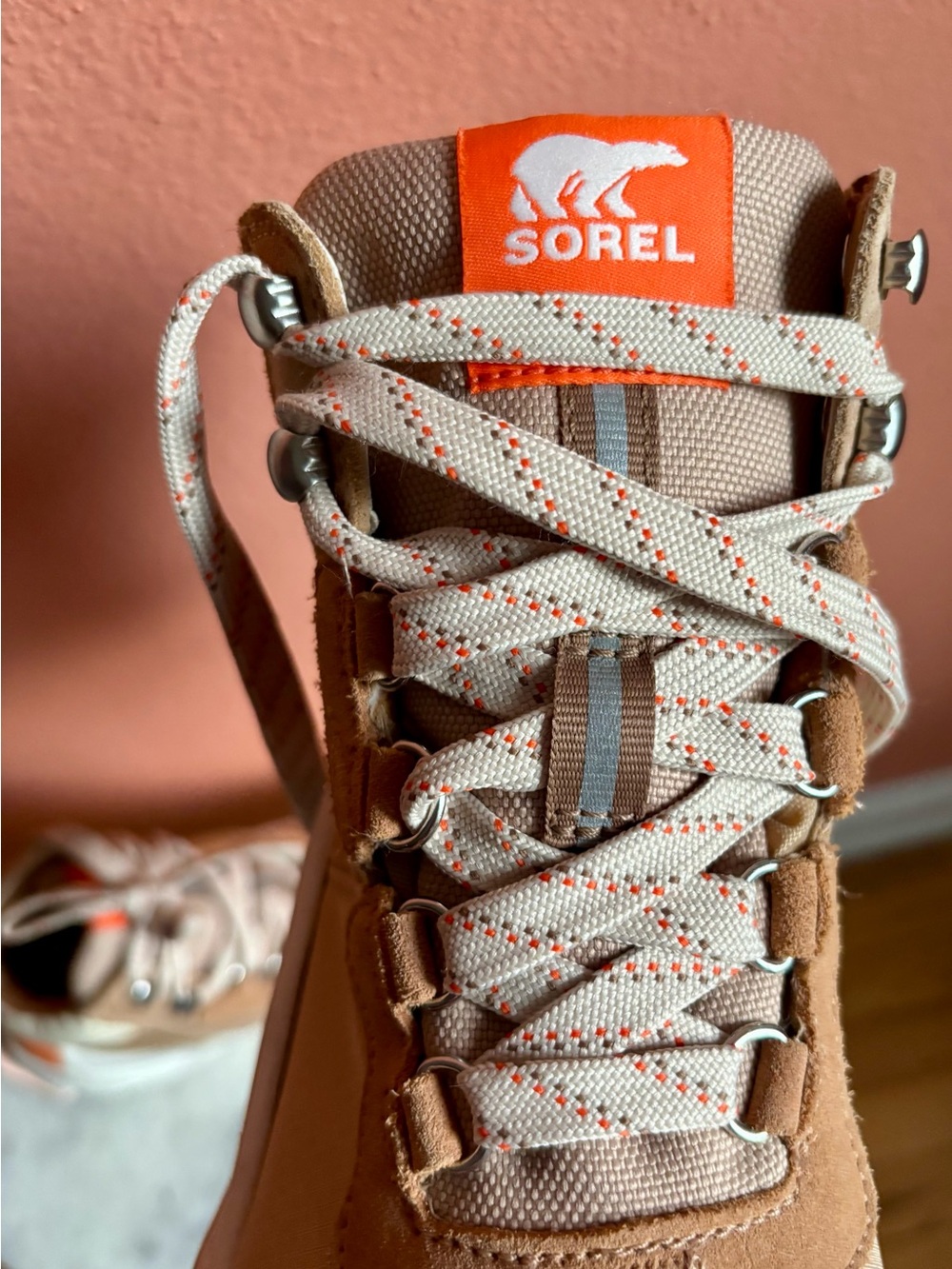 Sorel Women's Kinetic Tawny Buff Tan Orange Conquest Boot Waterproof Size 8.5 - Picture 7 of 9